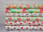 Baumwollstoff �pfel, weiss