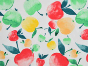 Baumwollstoff �pfel, weiss