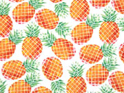Baumwollstoff Ananas, weiss