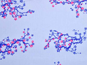 Baumwolle Zweige, hellblau