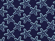 Jersey Seesterne, hellblau dunkelblau