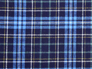 Flanell Schottenkaro, navy hellblau