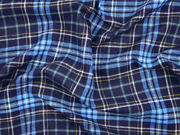 Flanell Schottenkaro, navy hellblau