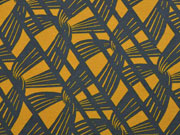 Jersey grafisches Muster, senfgelb dunkelgrau