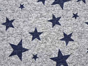 Strick Sterne Glitzer, grau meliert