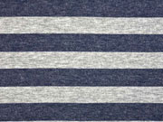 Strick Blockstreifen, dunkelblau grau meliert