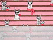 Sweat Lamas Streifen, rosa