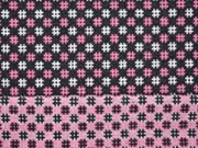 Wool Touch Rauten Hashtags, pink anthrazit