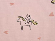 Jersey Einh�rner Glitzer Herzen, altrosa