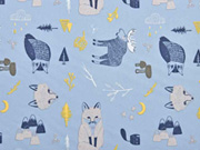 Softshell Stoff Jackenstoff F�chse, jeansblau