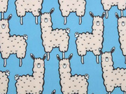 Softshell Stoff Jackenstoff Lamas, blau