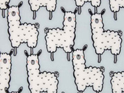 Softshell Stoff Jackenstoff Lamas, hellblau