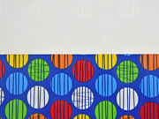 Regenmantelstoff gemusterter Kreise, bunt blau