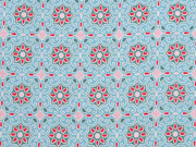 Baumwollstoff Ornamente , rauchblau