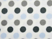 Wellnessfleece Punkte, hellblau grau wei�