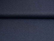 Punto di Roma Jersey kleingemustert Punkte Striche, anthrazit dunkelblau