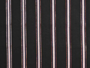 Viskosetwill Glitzer Streifen, schwarz