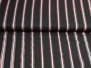 Viskosetwill Glitzer Streifen, schwarz