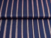 Viskosetwill Glitzer Streifen, dunkelblau