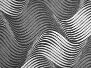 Jacquard Strick geometrisches Wellen meliert, anthrazit