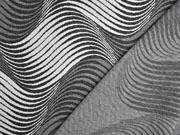 Jacquard Strick geometrisches Wellen meliert, anthrazit