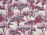 Baumwollsatin B�ume, bordeaux rosa