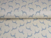 Jacquard Strick Windhunde, grau hellbeige