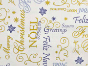 Baumwollstoff Weihnachtsw�nsche, cremewei�