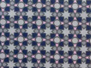 Baumwolle Sterne & Kreise, navy rosa auf grau