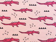 Jersey Origami Krokodile - rosa