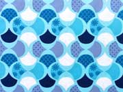 Baumwollstoff grafisches Retromuster, hellblau