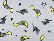 Jersey Baseball Caps & Sterne grau / gelb