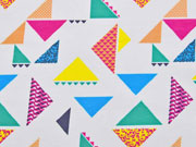 Jersey bunte Dreiecke,  bunt cremeweiss
