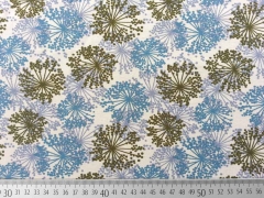 RESTST�CK 57 cm Jersey sternf�rmige Blumen ecrue