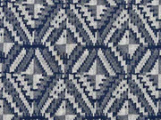 Jersey Jacquard Rauten blau/ grau