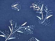 RESTST�CK 67 CM Jersey Blumenzweige, dunkelblau  wei�