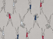 RESTST�CK 215 CM Baumwollstoff Voile Milliblus Easy Chic Ballerinas, beige