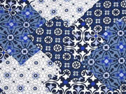 RESTST�CK 53 cm Milliblus Summer Cruising, Viskose Patchworklook, blau