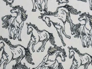 Chiffon Pferde Milliblus Wild Things, weiss