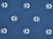 RESTST�CK 75 CM Baumwolle Bl�mchen, indigoblau