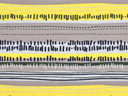 Jersey gemusterte Streifen, gelb/taupe