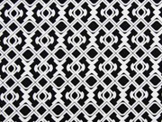 Baumwollsatin grafisches Muster, wei� auf schwarz