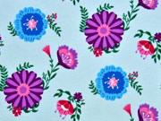 RESTST�CK 85 cm Jersey Blumen, aqua
