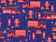 RESTST�CK 33 cm Little Darling Jersey Feuerwehr, dunkelblau