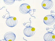 Jersey Katzen und B�lle, ockergelb/cremewei�