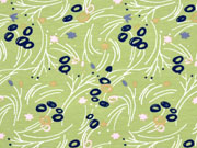 Jersey Blumen & Stengel, altgr�n