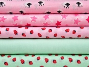 Musselin Double Gauze Anker, dunkelblau/hellblau