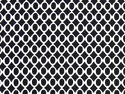 Viskose Ovale und Rauten, schwarz/wei�