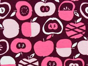 Bio-Jersey �pfel, helles pink/bordeaux