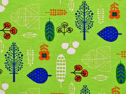 Jersey Blumen und B�ume, hellgr�n